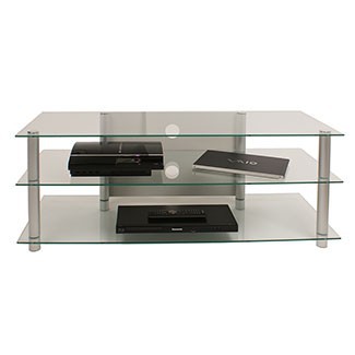 VCM TV-Möbel Zumbo | LCD Rack, LED Tisch Alu Schwarzglas