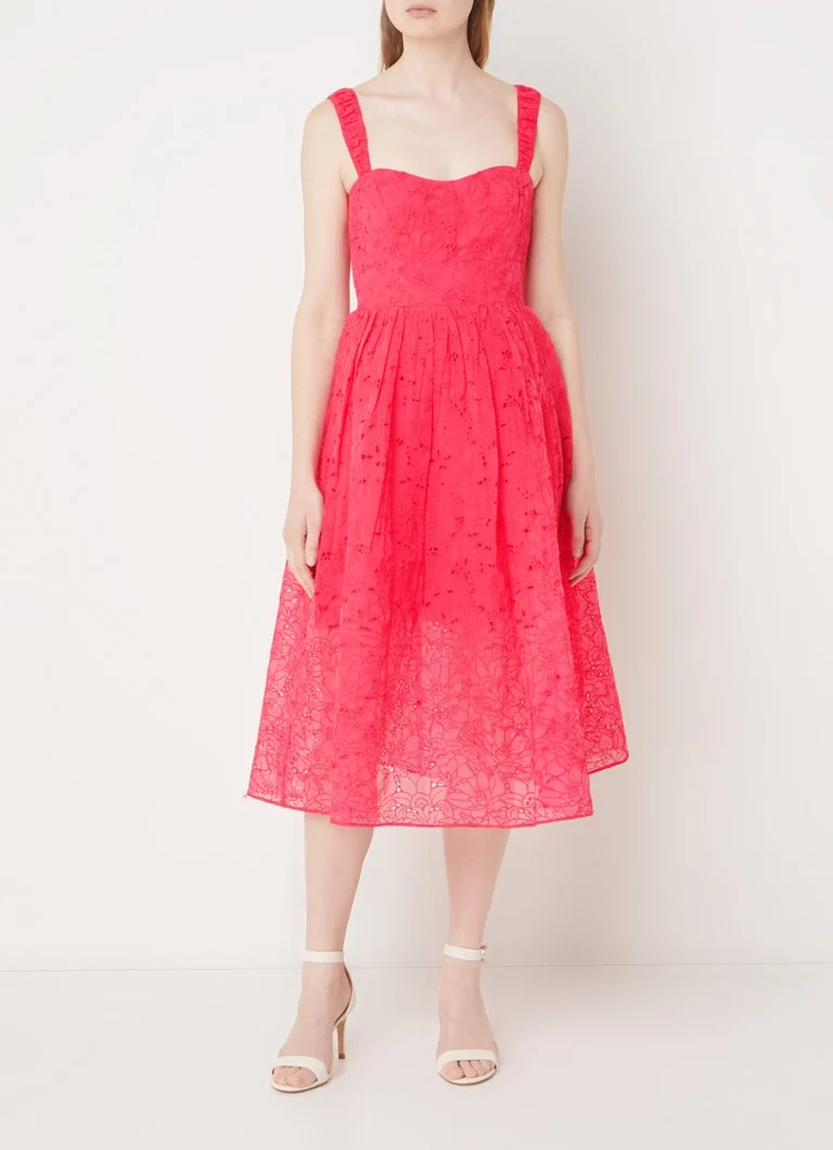 Vestido midi de French Connection con bordado floral