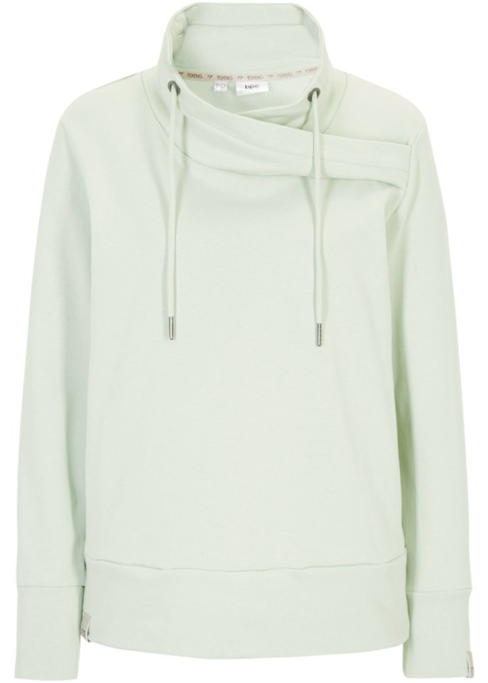 Sweatshirt mit großem Kragen aus Bio-Baumwolle