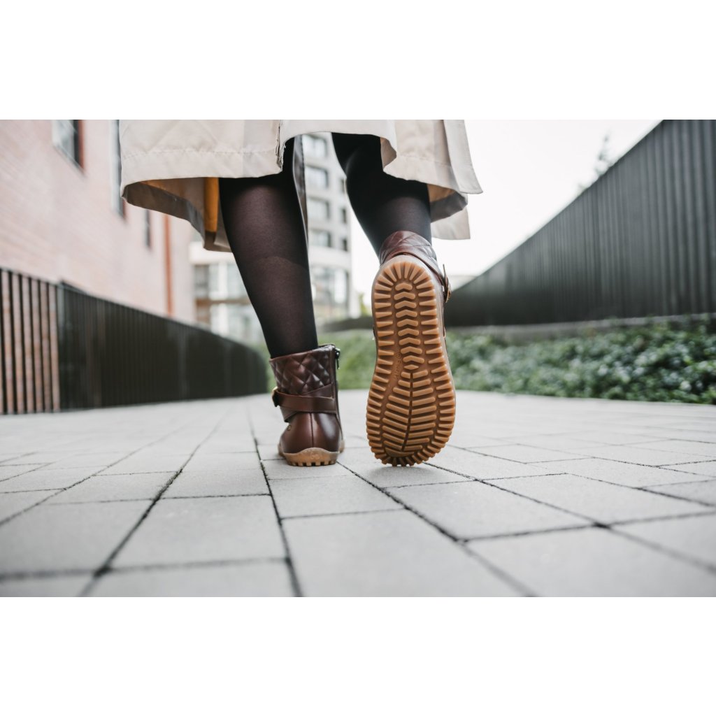 Be Lenka Diva Dark Brown Barfußstiefeletten