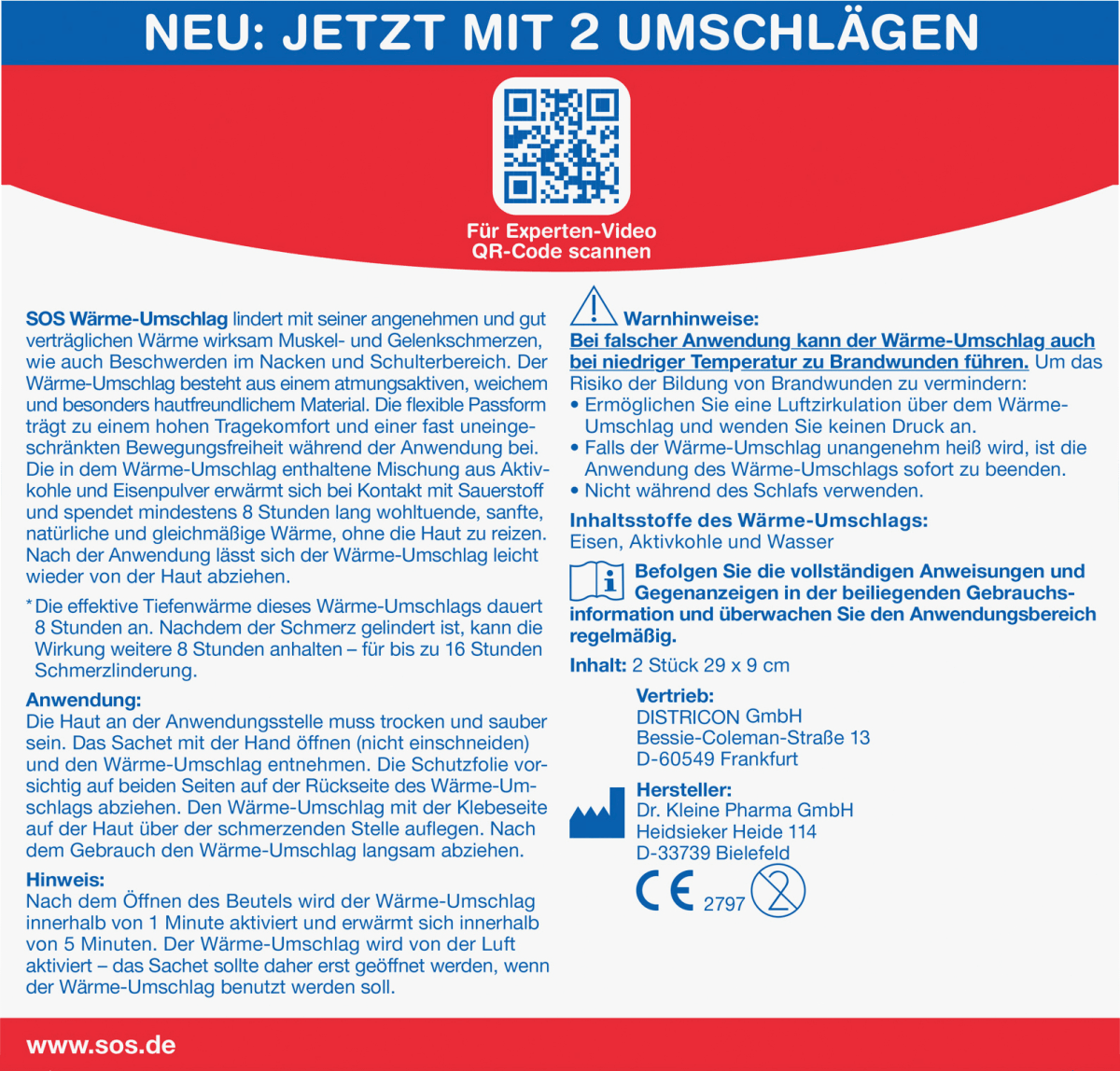 Wärmeumschlag, 2 St