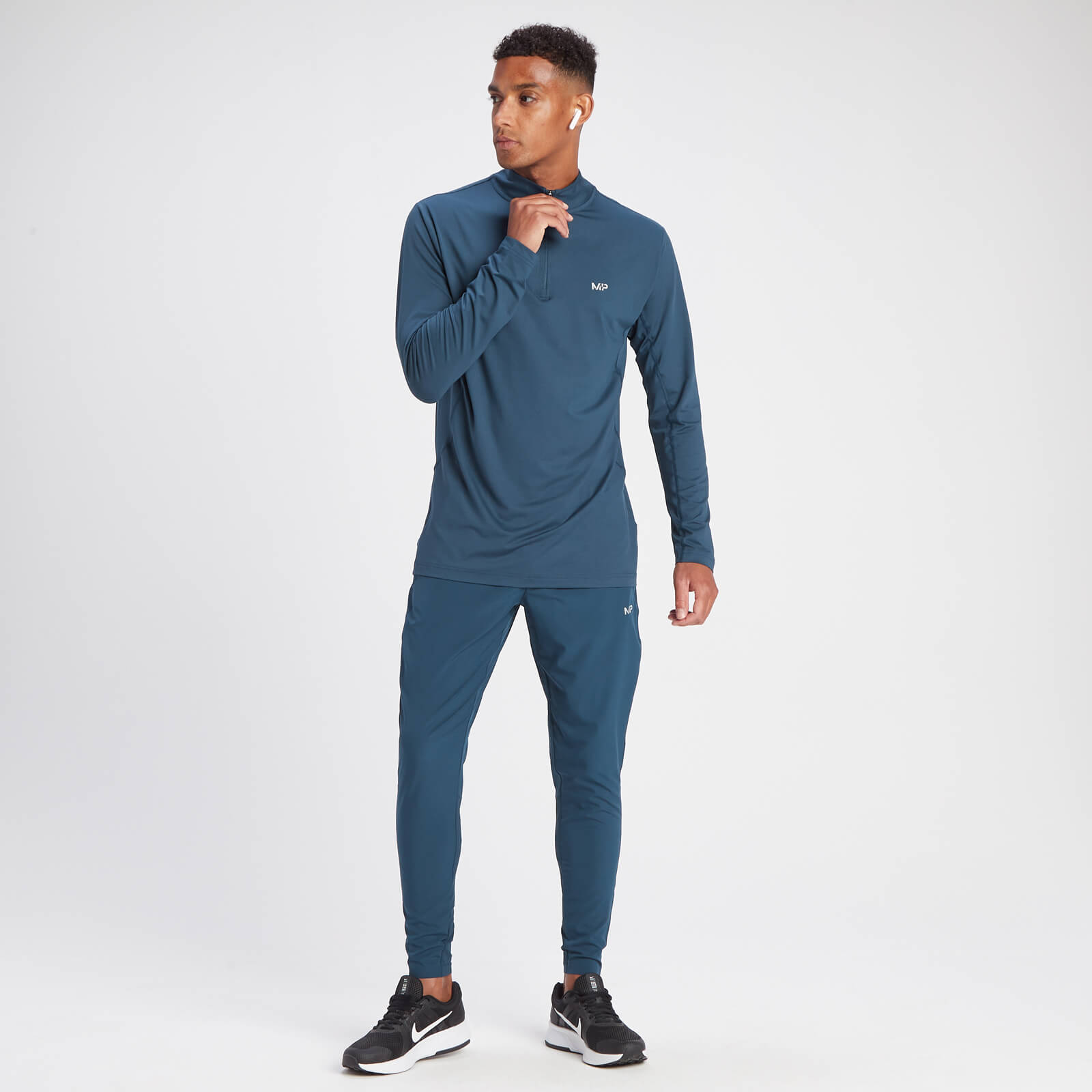 Haut à fermeture éclair ¼ MP Velocity pour hommes – Lune bleue
