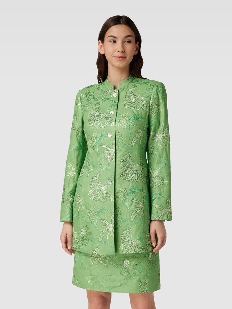 Blazer mit Stickereien in grün