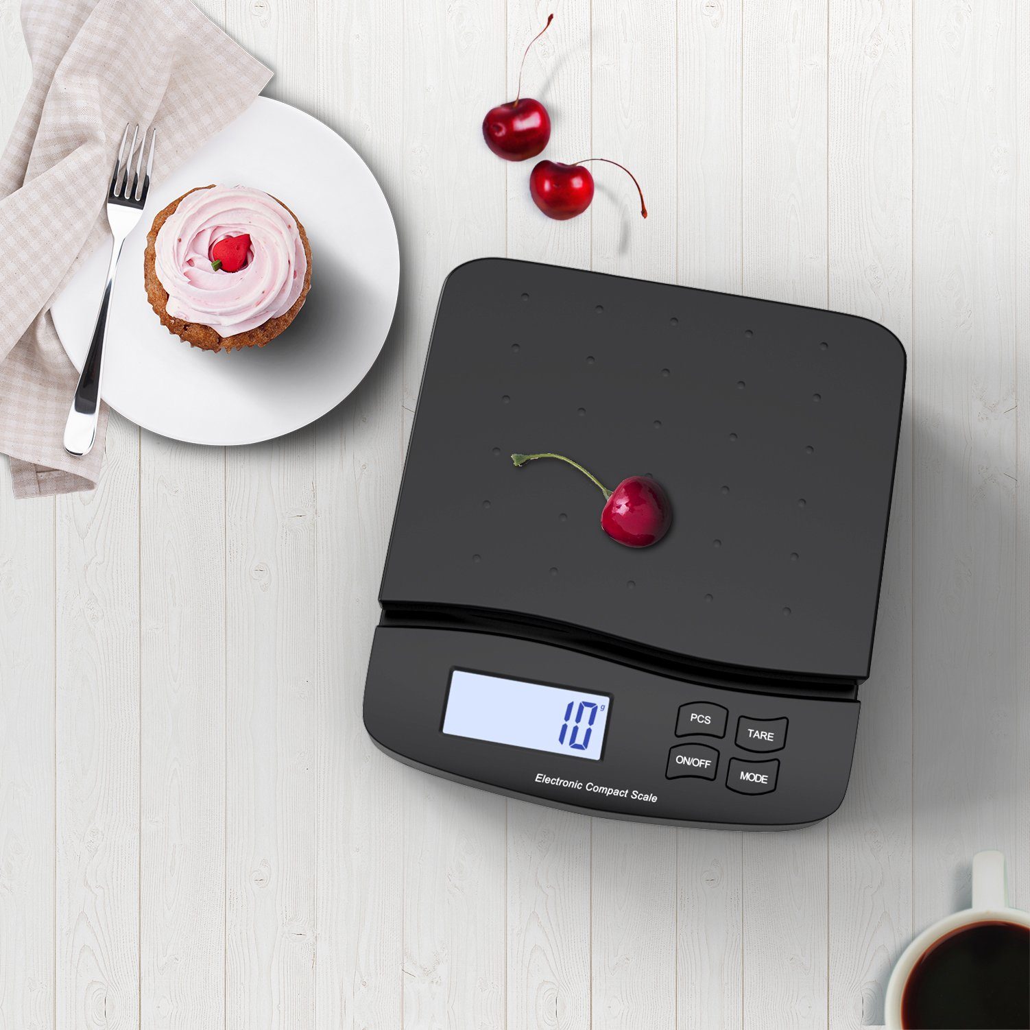 Zedelmaier Feinwaage Digitale Waage, eine Waage für alle Zwecke (Haus/Büro/Lager/Markt), bis 30kg, Tara, PCS,ABS, Batterien enthalten