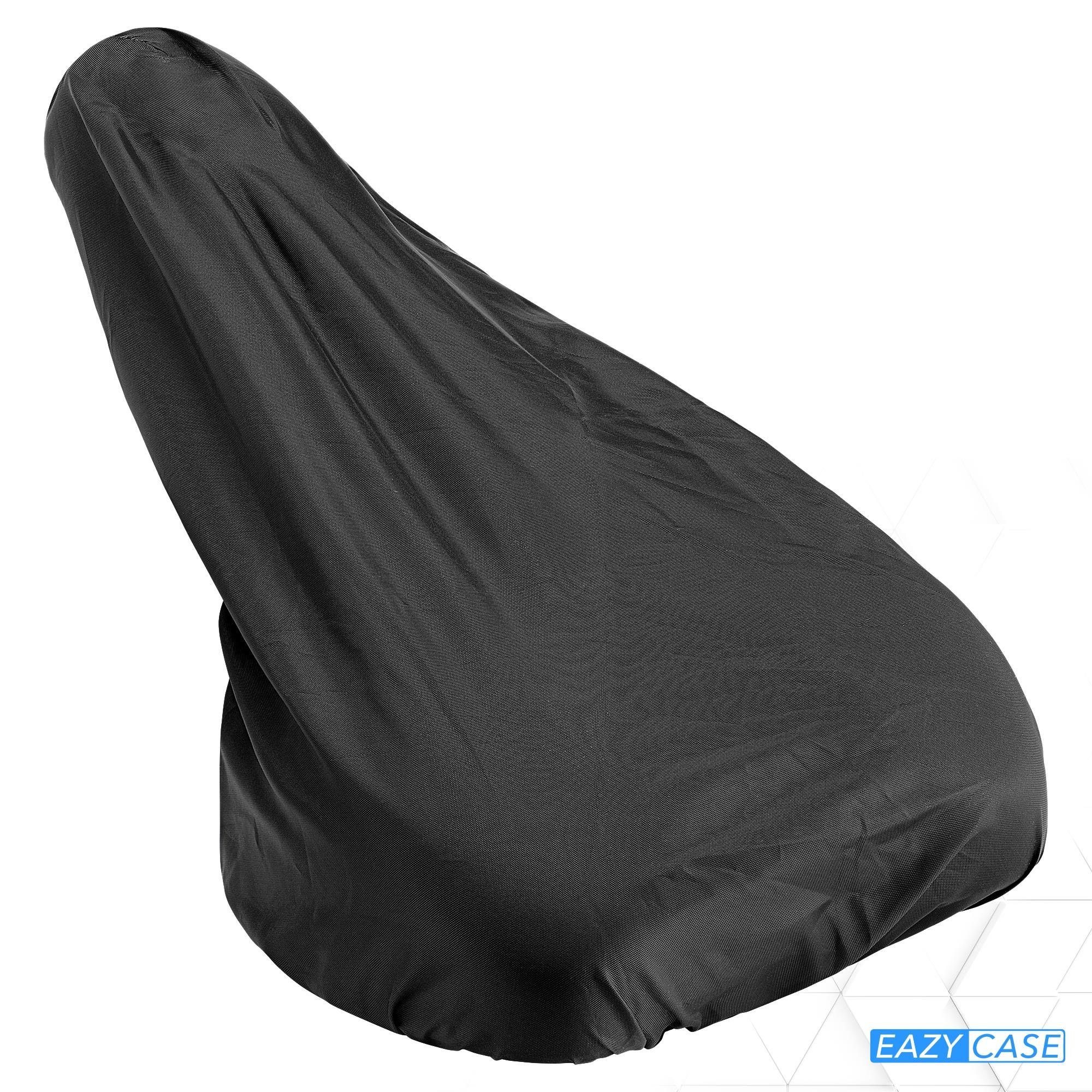 EAZY CASE Sattelbezug Universal Regenschutz für Sattel, Fahrradsattel Regenüberzug Regenabdeckung wasserabweisend Schwarz