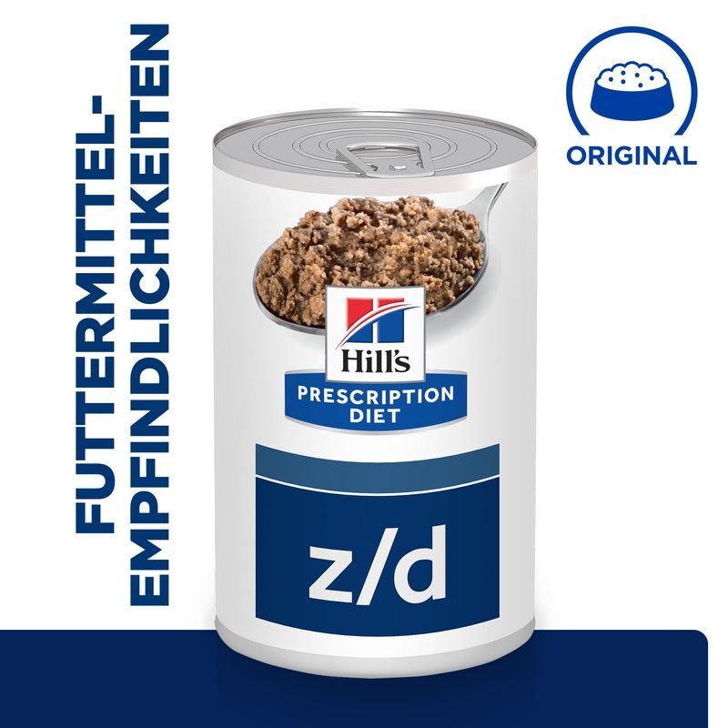 Hill's Hypoallergenes Hundefutter Hill's Prescription Diet Food Sensitivities z/d Original 12x370 g