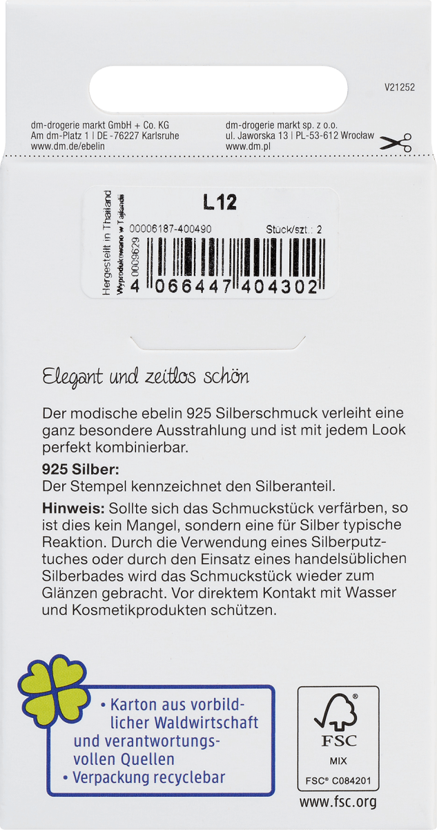 Creolen 925 Silber Herzform, 2 St