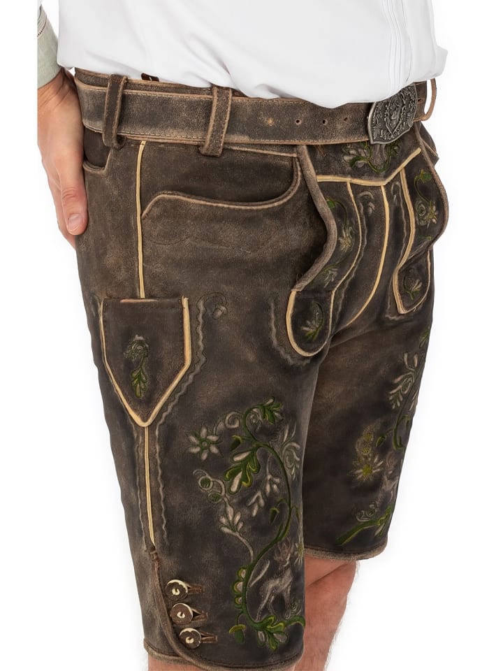 MADDOX Lederhose FLEESENSEE in dunkelbraun günstig kaufen