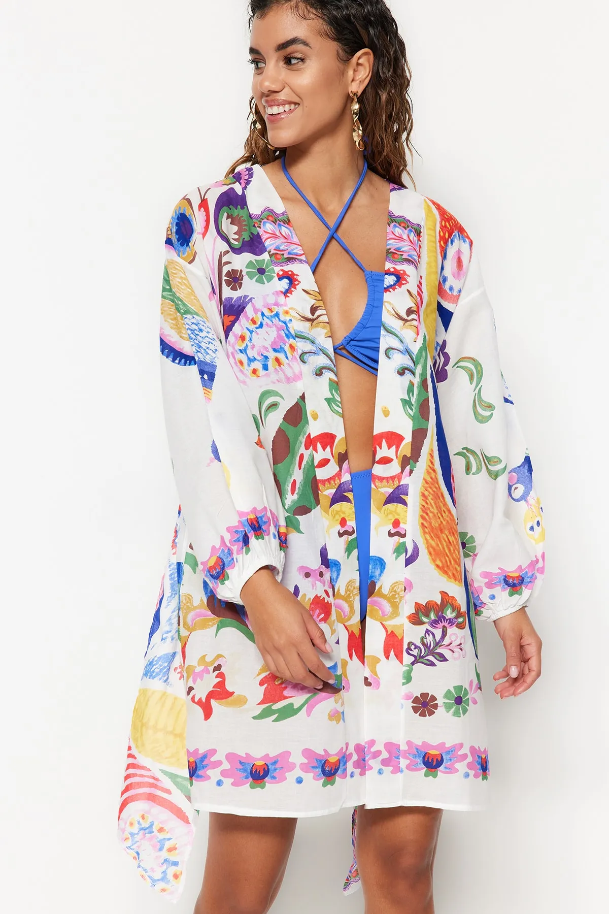 Trendyol Collection  Kimono & Kaftan - Weiß - Regular Fit