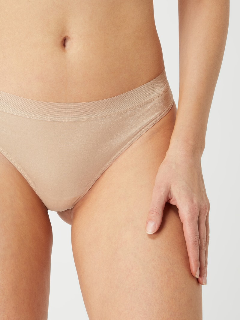 String mit Glitter-Effekt in beige