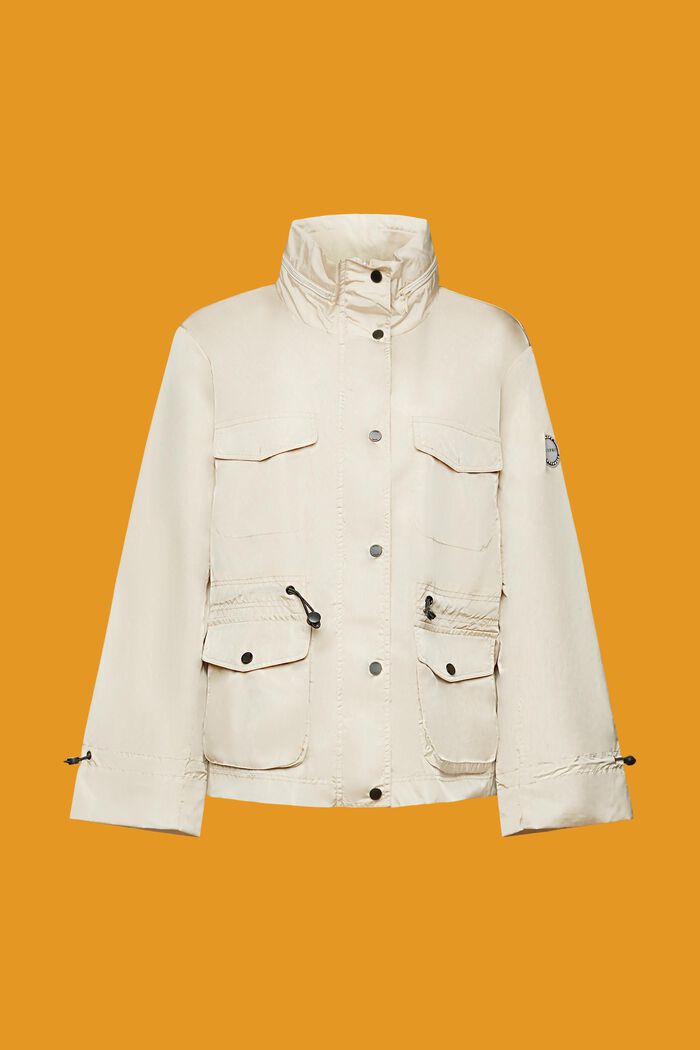 Recycelt: Regenjacke mit Kapuze