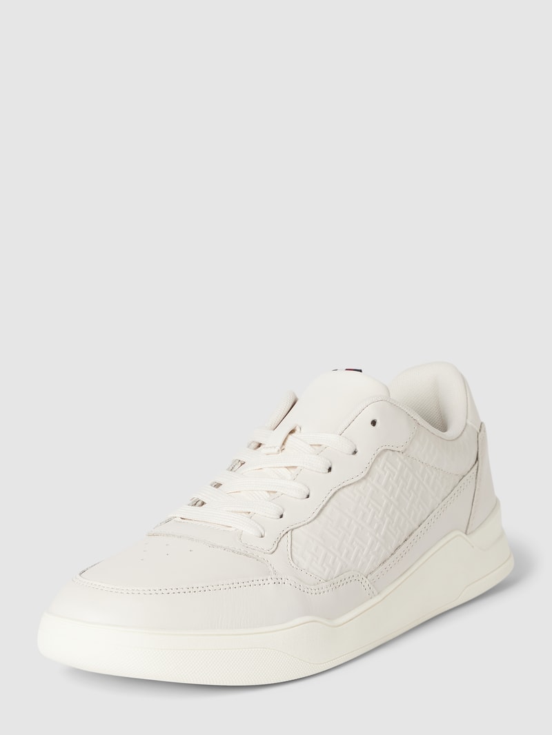 Sneaker aus Leder mit Strukturmuster Modell 'ELEVATED CUPSOLE' in weiß