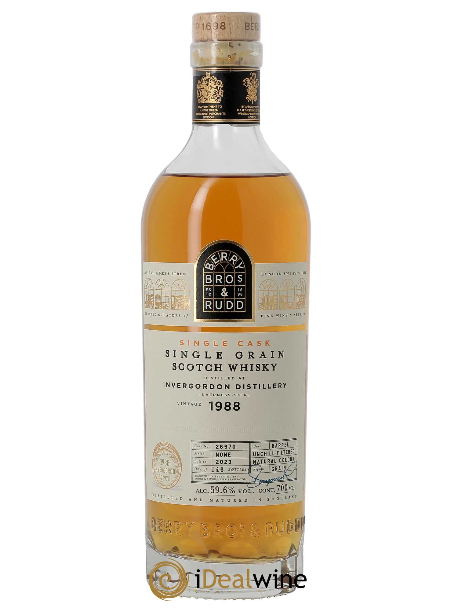 Whisky Invergordon 1988 Berry Bros & Rudd (70cl) 1988 - Lot de 1 Bouteille