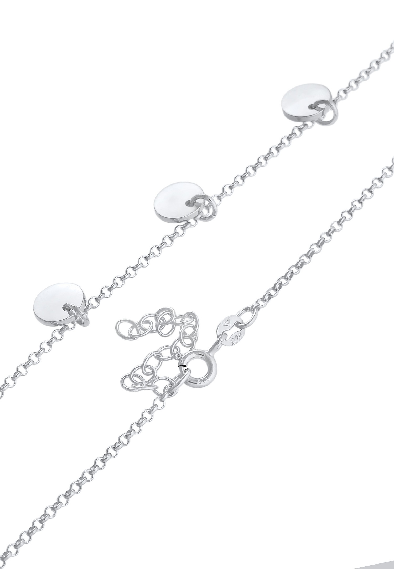 Collier ras-de-cou rond Elli Geo Platelet pour femme, argent sterling 925