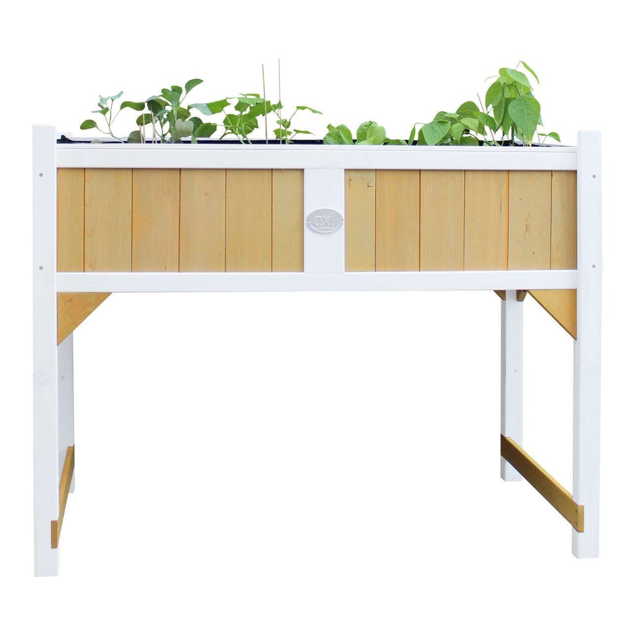 AXI Hochbeet mit gartenvlies Braun/Weiß