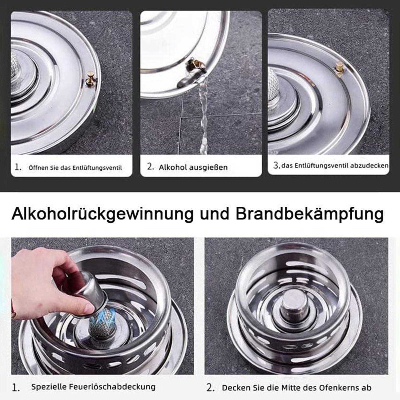 TOPMELON Gaskocher Camping-Gaskocher Spirituskocher Mit Topf, (Set, 1-St)