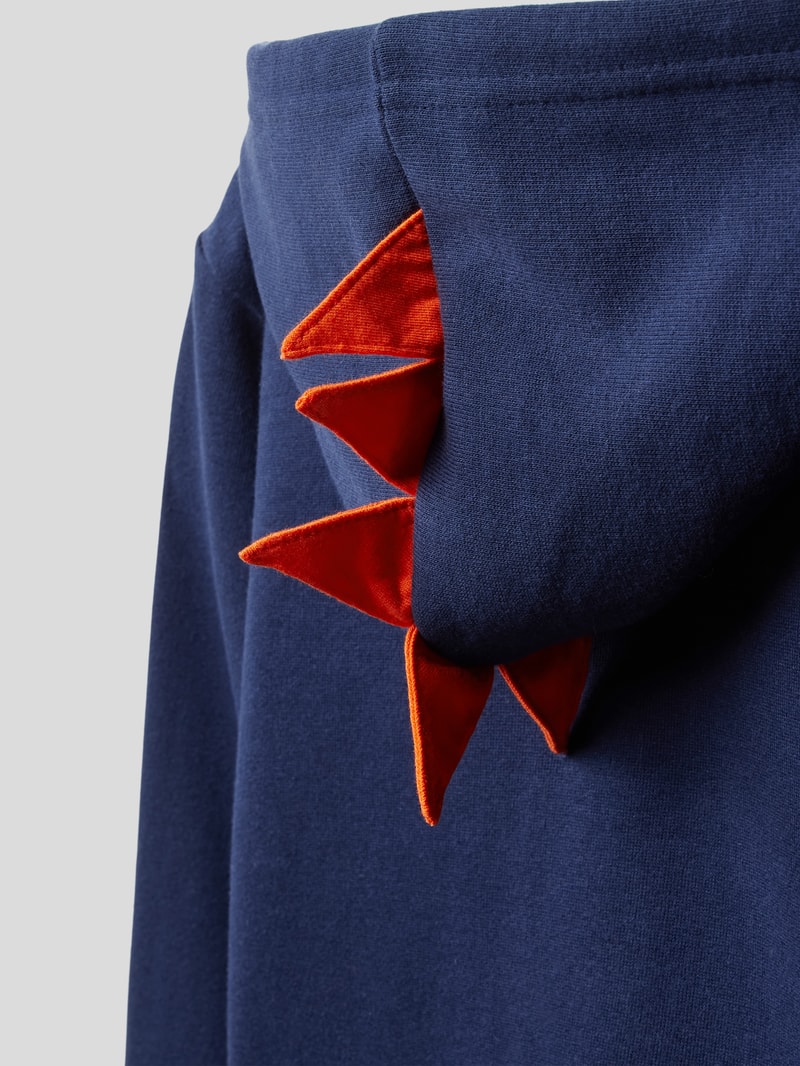 Sweatjacke mit Motiv-Print Modell 'DINO' in blau