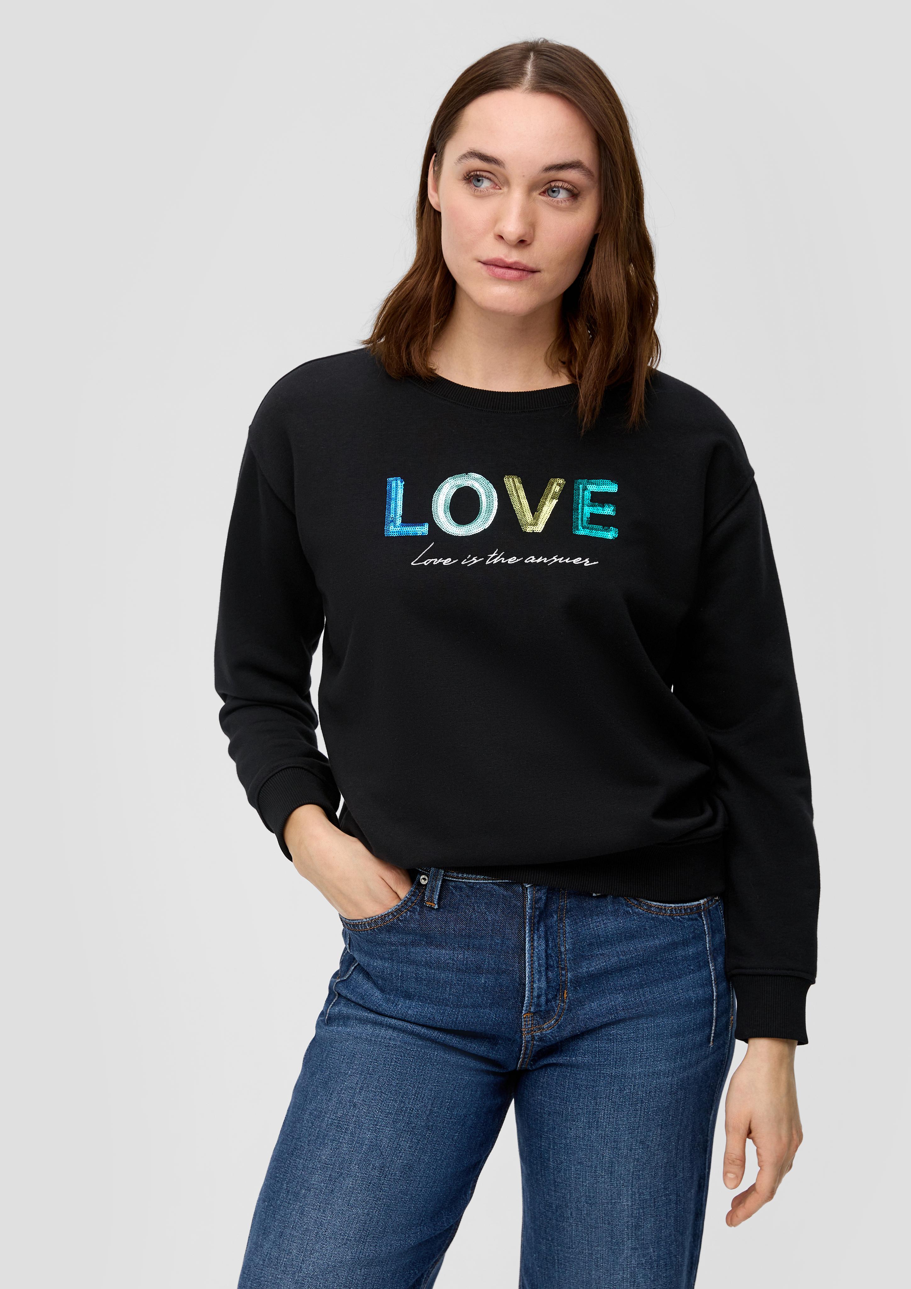 Sweatshirt mit Pailletten-Stickerei  2141897-99D0