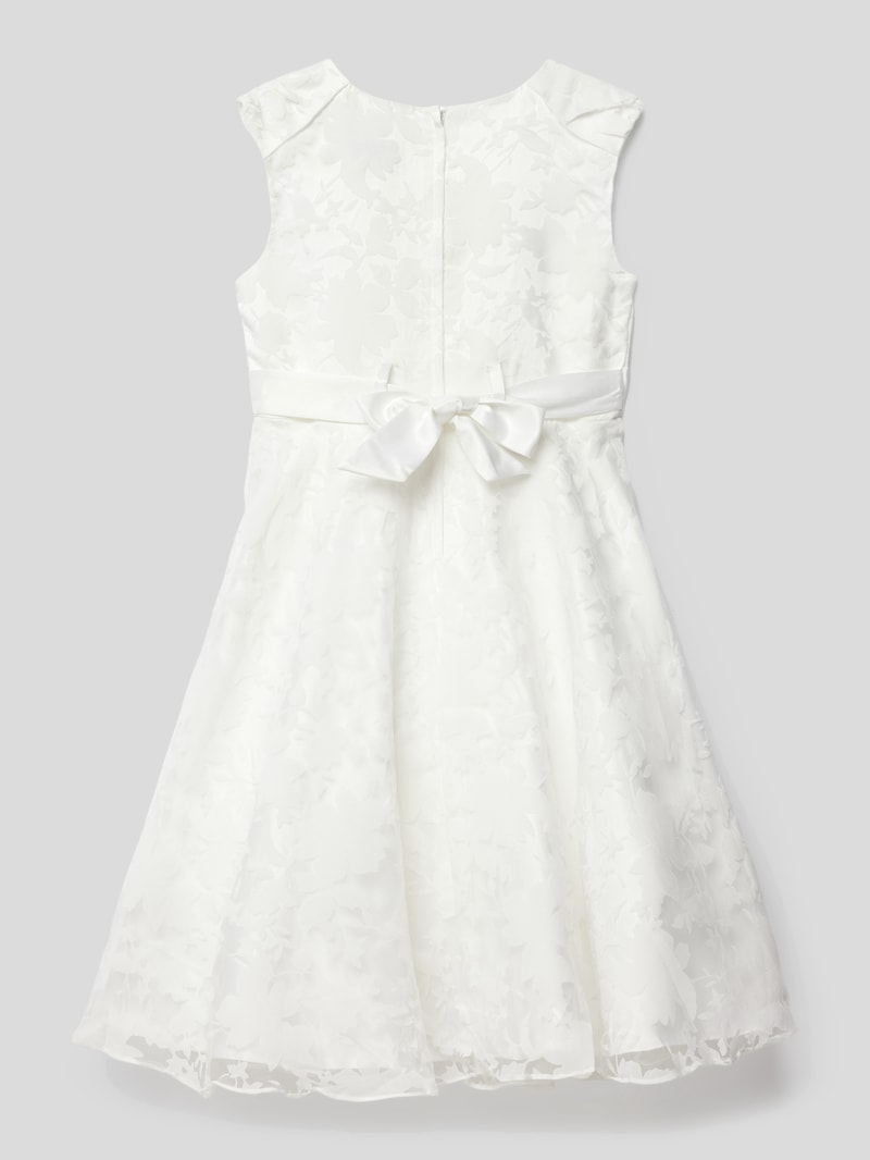 Kommunionskleid mit floraler Applikation in offwhite