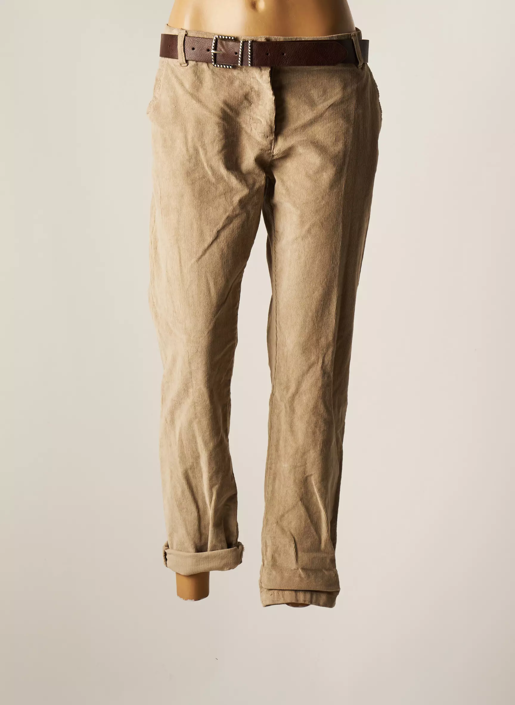 Naiif Pantalons Chino Femme couleur beige