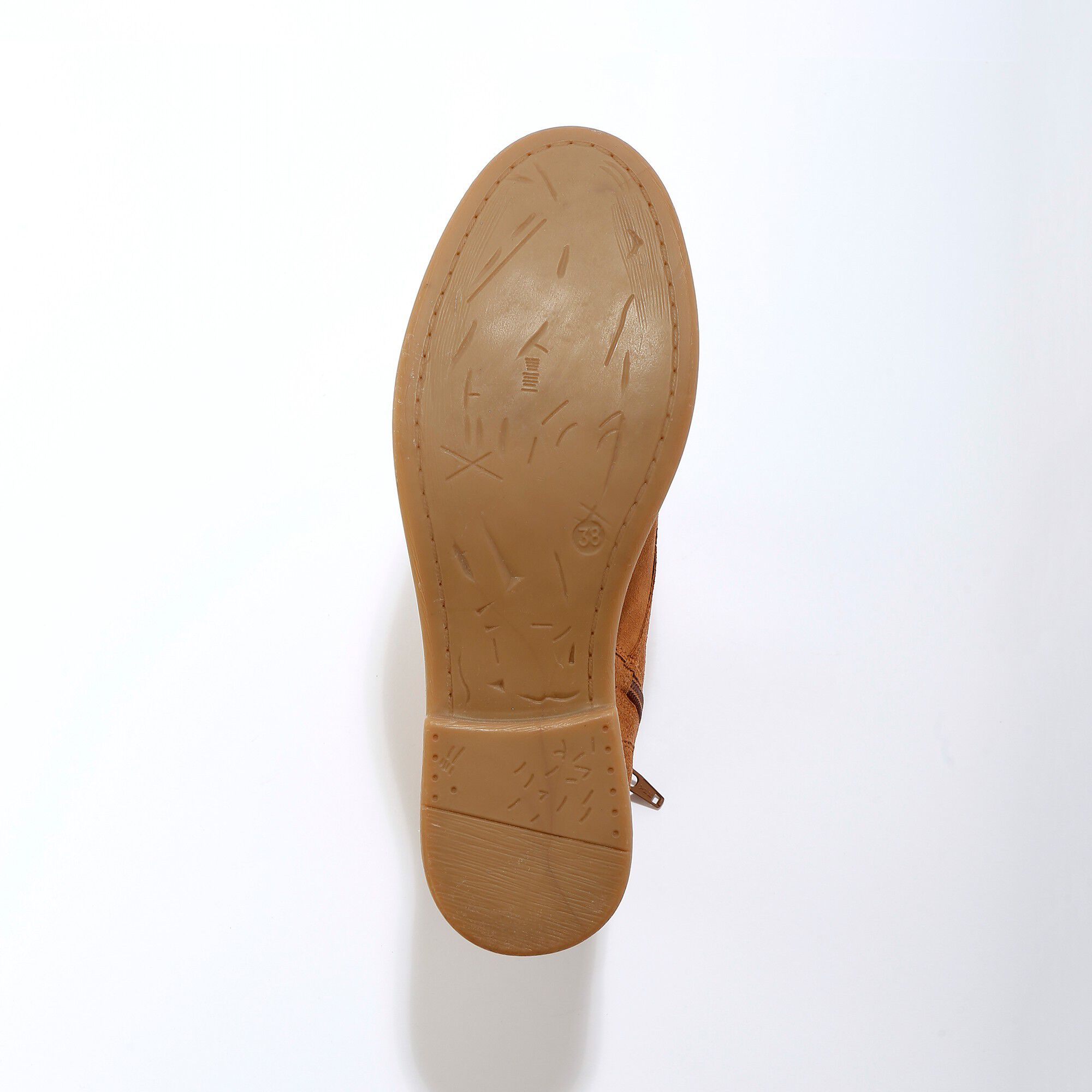 Bottines montantes en croûte de cuir embossé à lacets