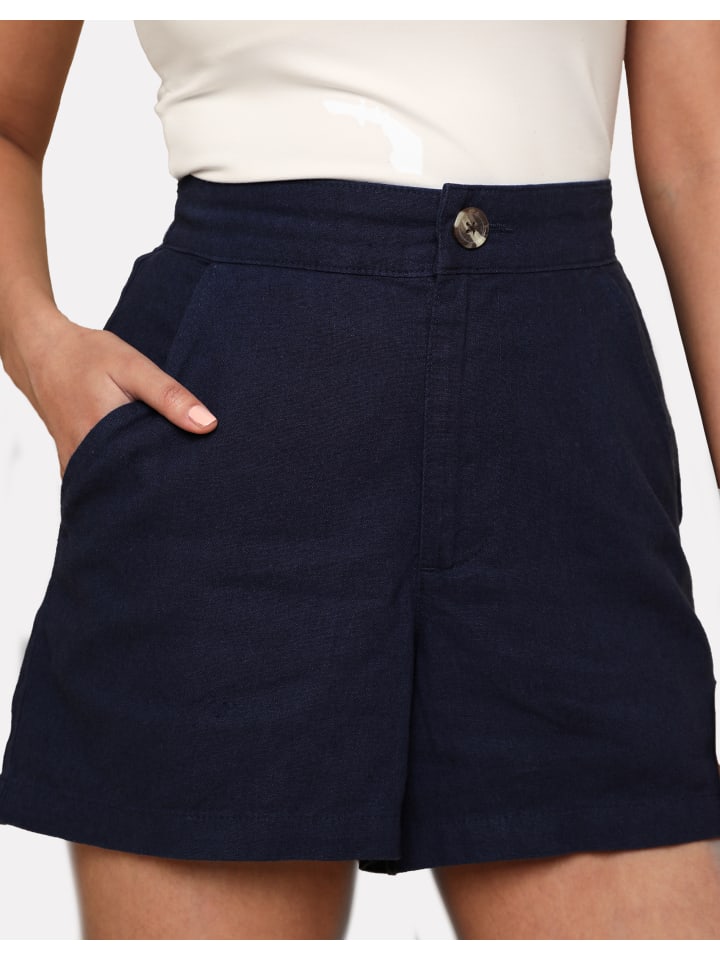 Threadbare Shorts THB Cactus Class Linen Short in Navy günstig kaufen