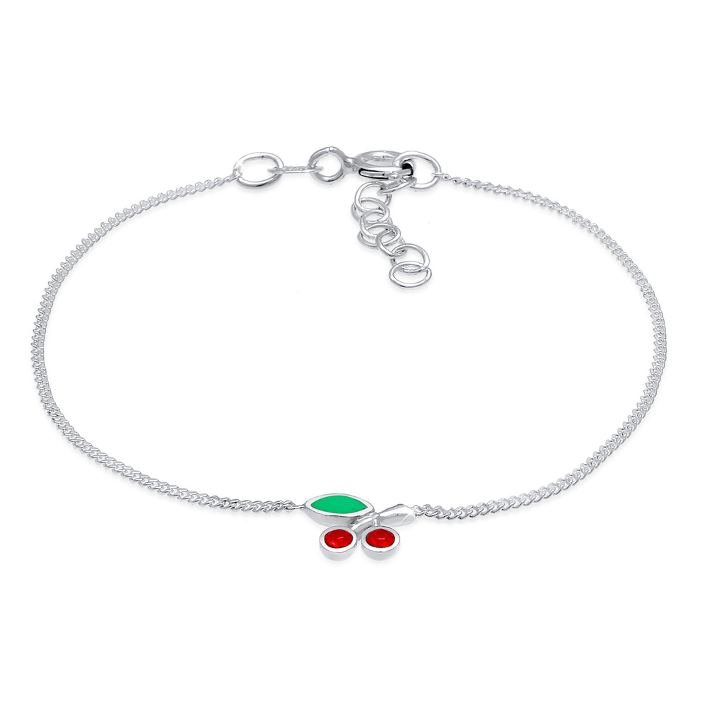 Elli Elli Bracelet Les enfants jouent à la cerise avec des cristaux en argent 925 Bracelet