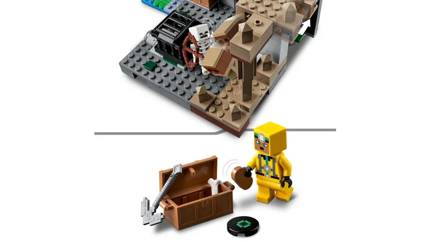 LEGO Minecraft 21189 Das Skelettverlies, Höhle, Spielzeug Set mit Figuren