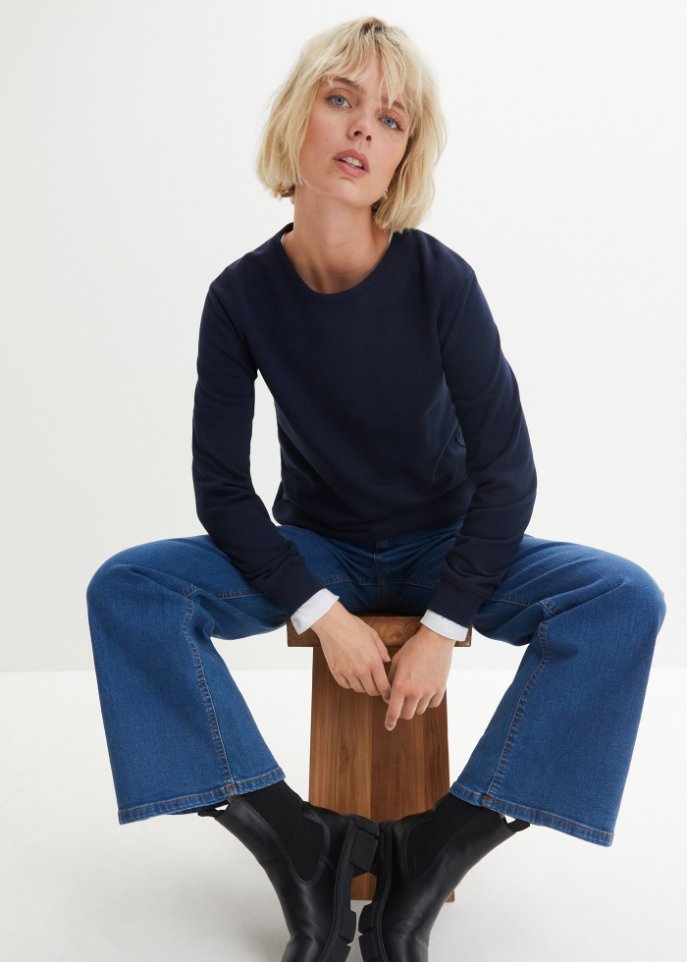 Essential Basic Stretch-Jeans, Wide