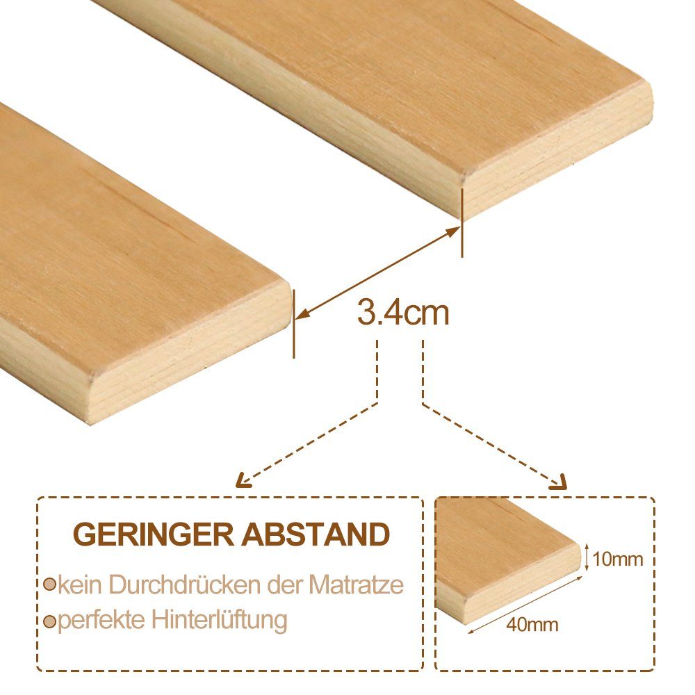 Rollrost Rollrost Lattenrost mit 28 Leisten extrem stabil,unverstellbar starr, Clanmacy