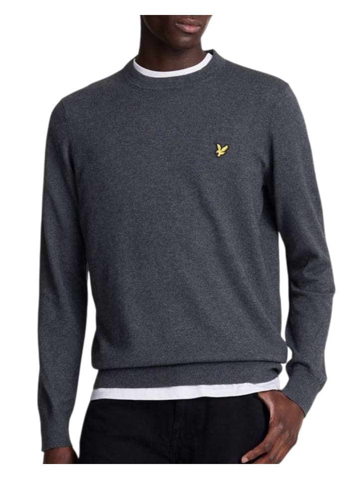 Lyle & Scott Strickpullover in Dunkelgrau günstig kaufen