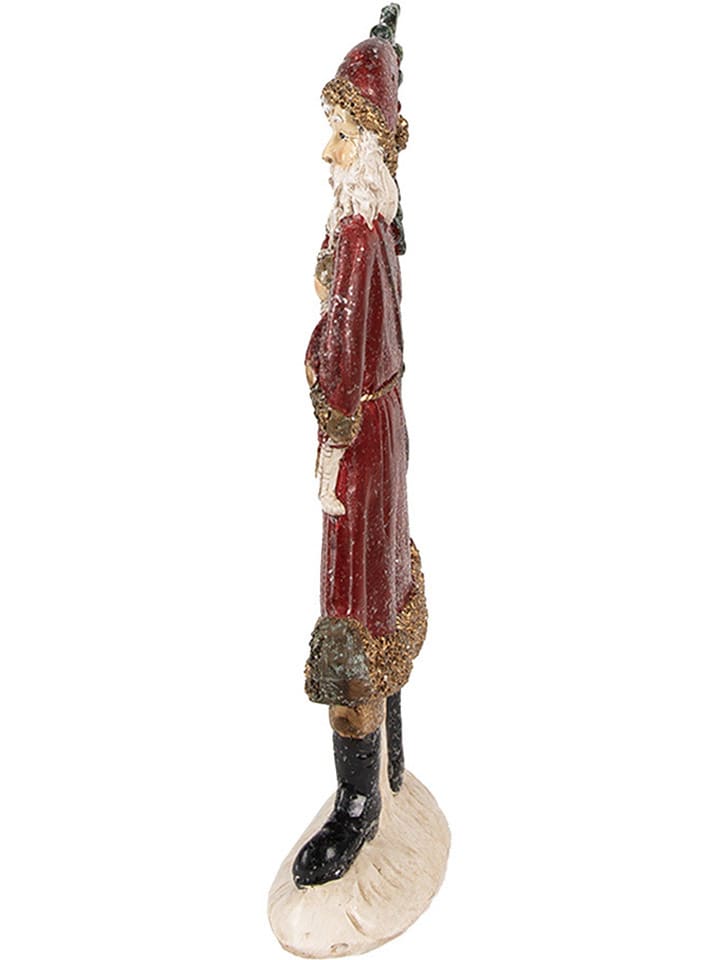 Clayre & Eef Dekofigur ''Weihnachtsmann'' in Rot/ Grün - (B)9 x (H)23 x (T)4 cm günstig kaufen onesize