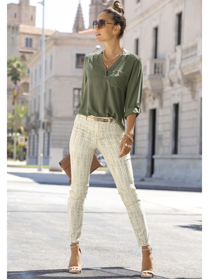 LASCANA Schlupfbluse in khaki günstig kaufen