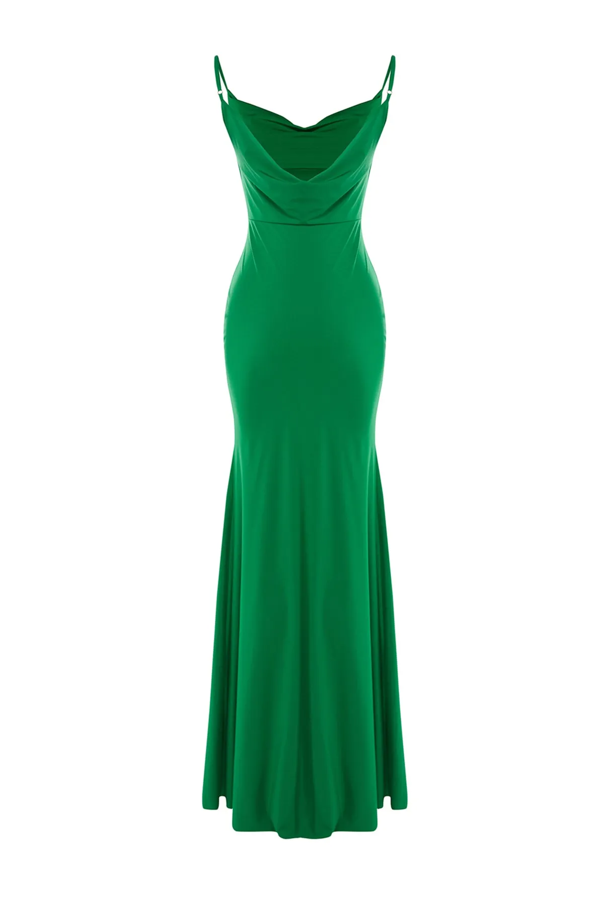 Trendyol Collection  Hellgrünes, figurbetontes, langes Abendkleid aus Strick TPRSS23AE00060