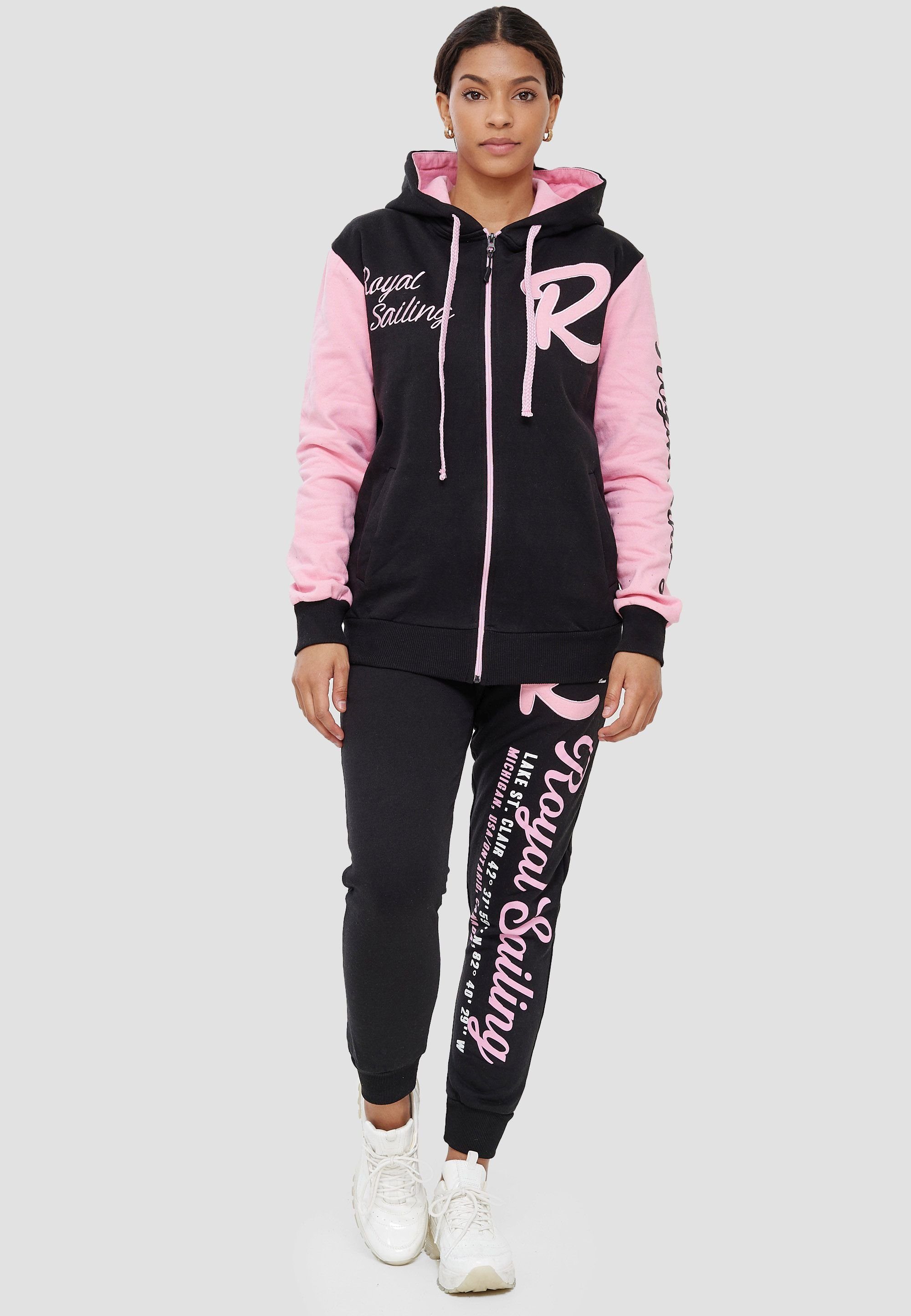 John Kayna Jogginganzug Damen Jogginganzug Trainingsanzug Frauen Sportanzug Streetwear Hoodie (Sportanzug Jogger Trainingsanzug, 2-tlg), Fitness Freizeit Casual