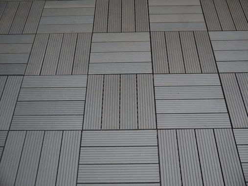 Gartenfreude WPC-Fliesen, Set, 10 St., 0,9 m², mit Klickfunktion
