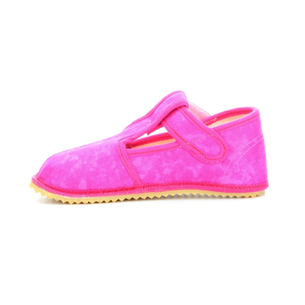 Beda Pink Batik schmalere Barfußhausschuhe (BF-060010/W/02)