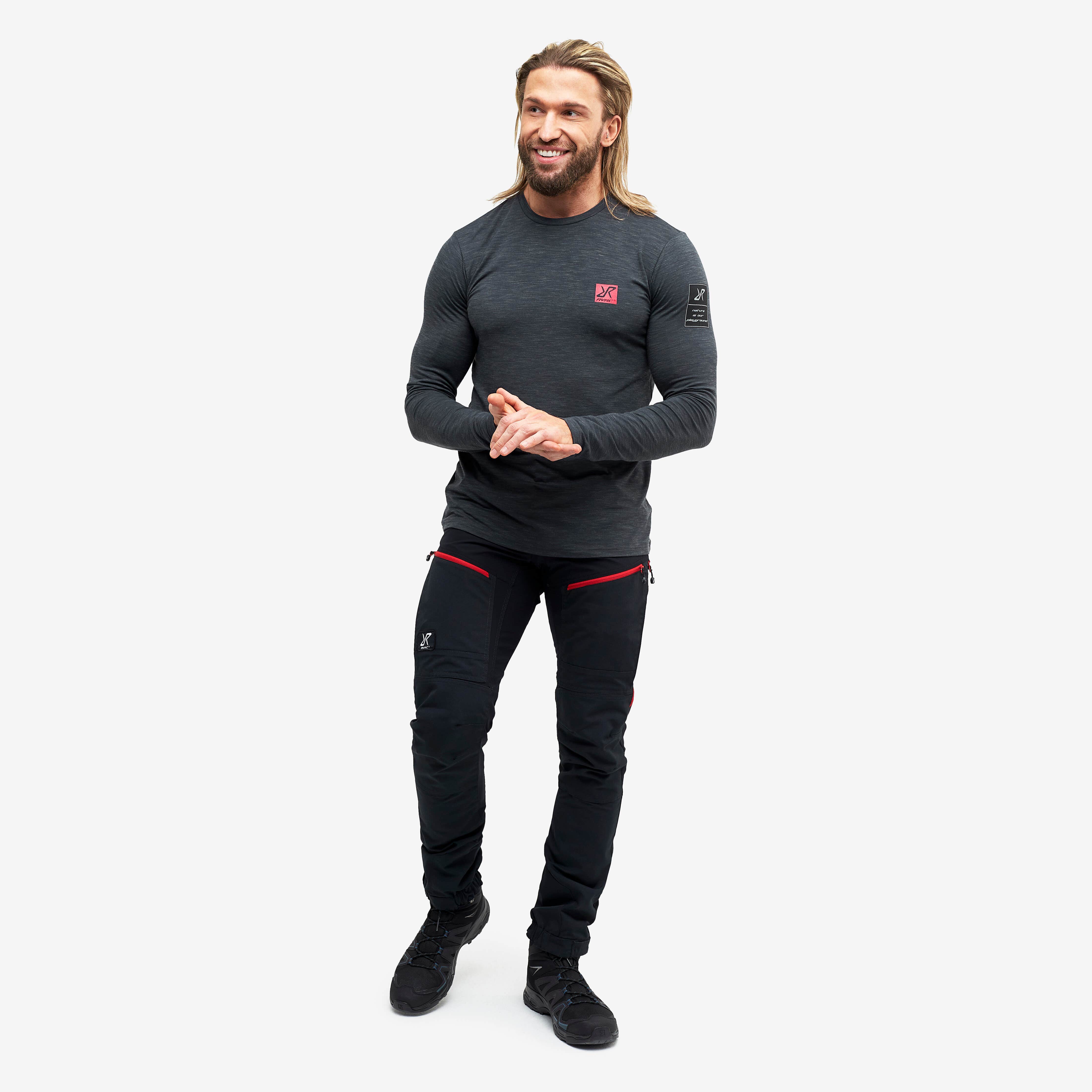 Adapt Long Sleeve Tee Homme Black Melange
