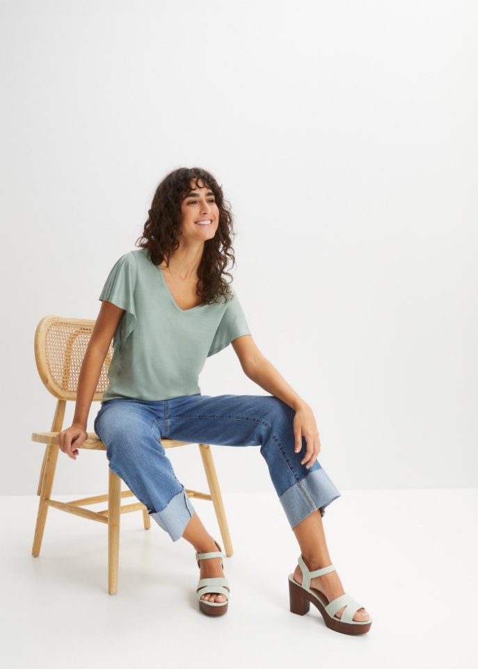 Shirt mit Volantärmel