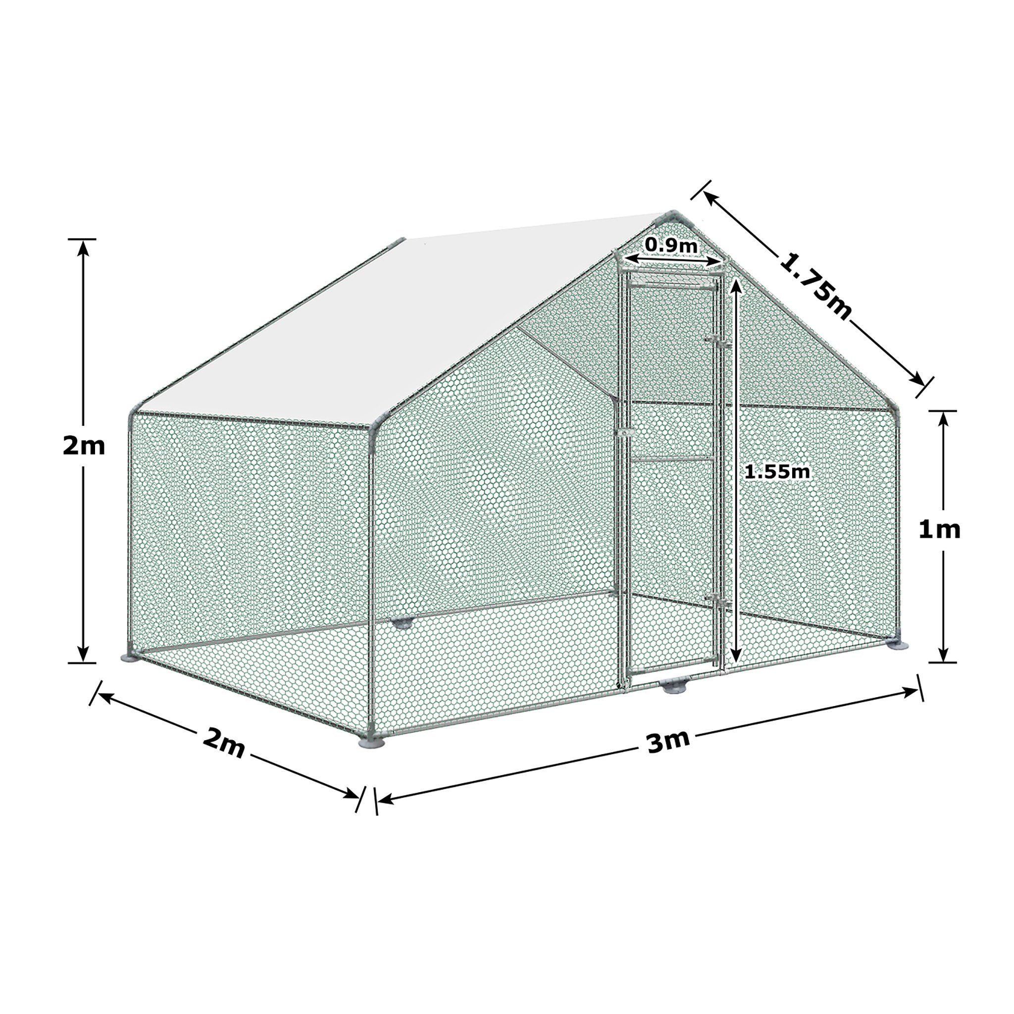 UISEBRT Hühnerstall Hühnerhaus Freilaufgehege Geflügelstall Käfige