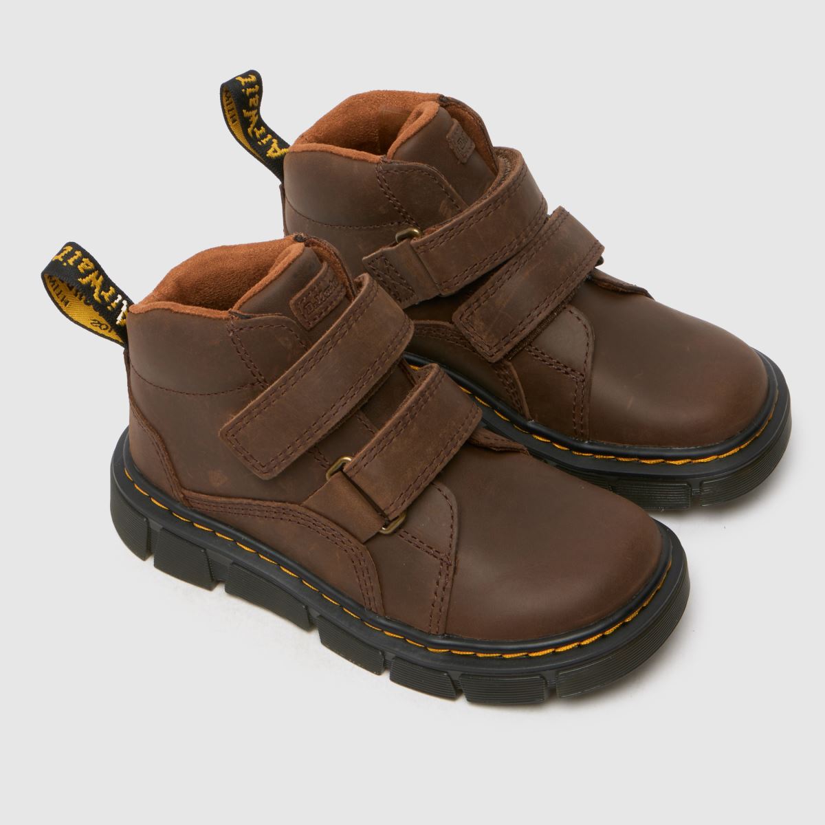 Dr. Martens sötétbarna raffe eo fiú junior csizma