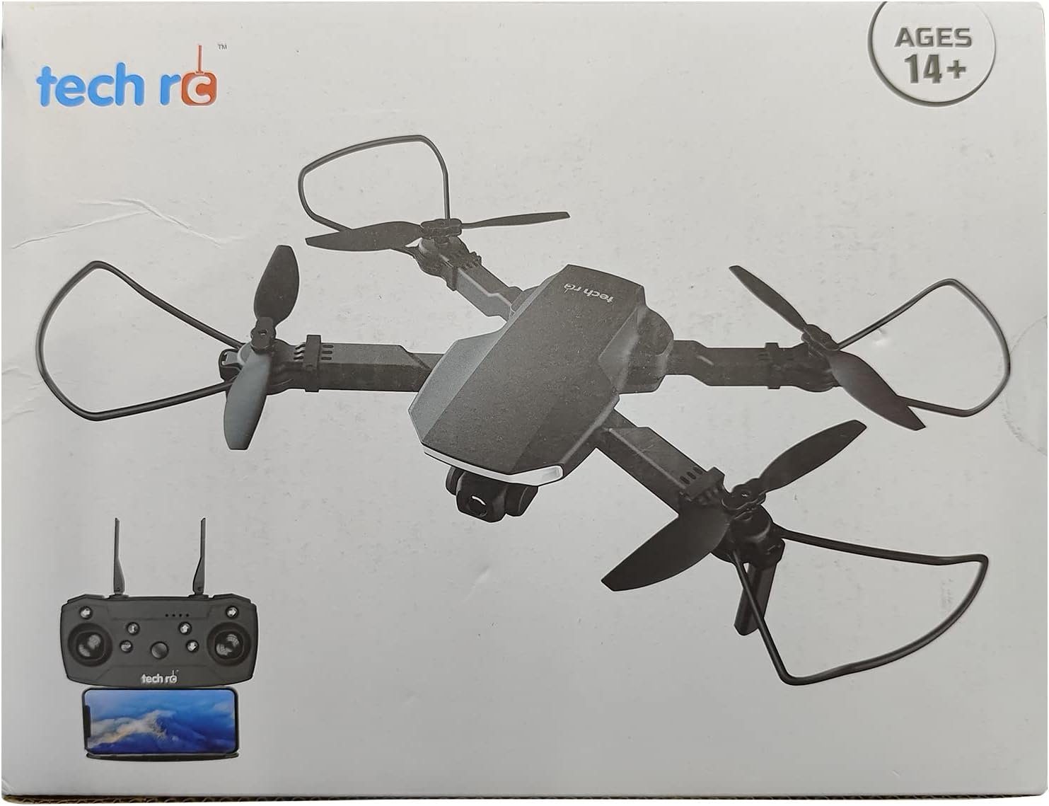 Tech Rc Drohne (1920*1080px, Drohne mit Kamera, HD 1080P Kameradrohne Faltbar Ferngesteuert 2 Akkus WLAN FPV)
