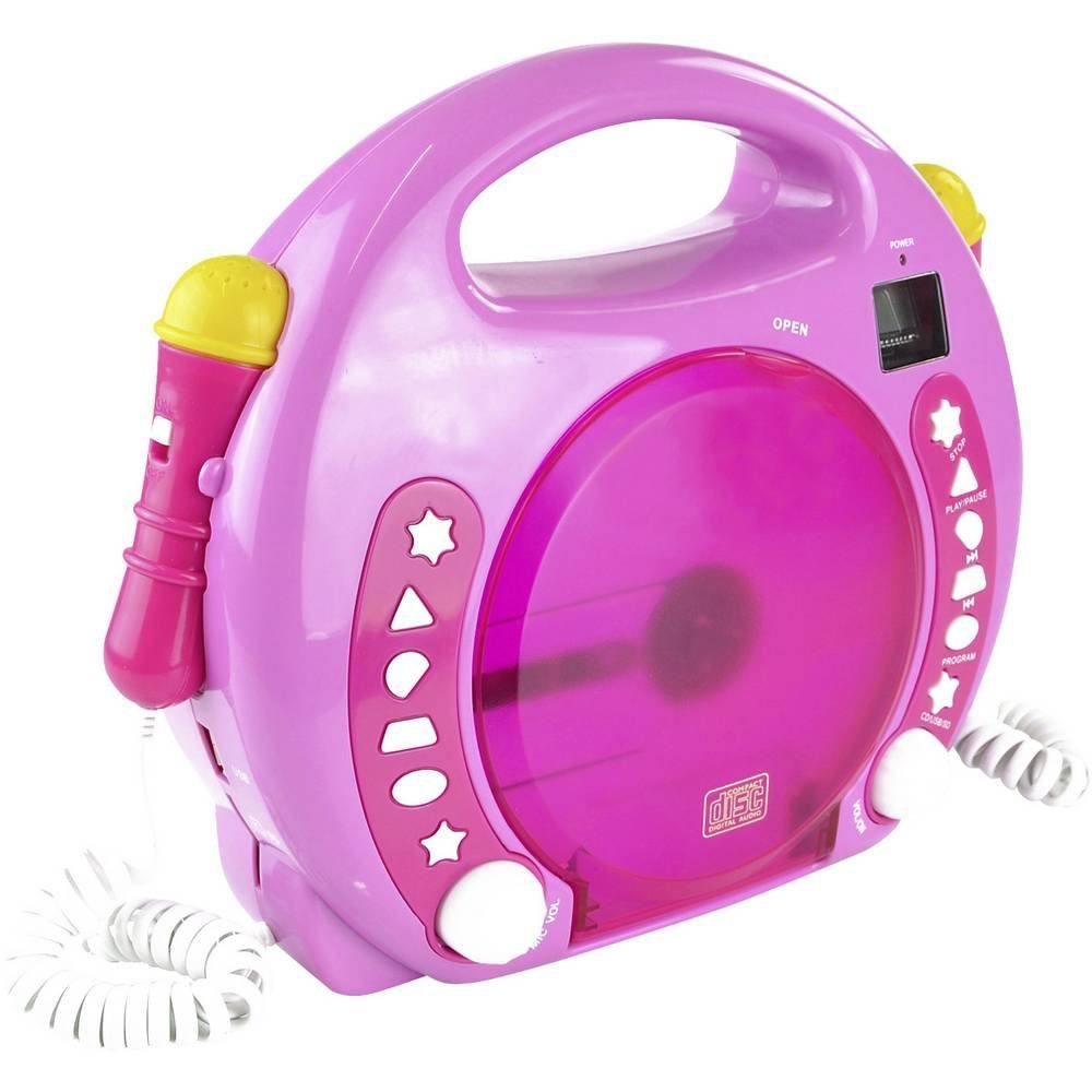 X4-TECH Kinder CD-Player CD-Player (Inkl. Mikrofon)