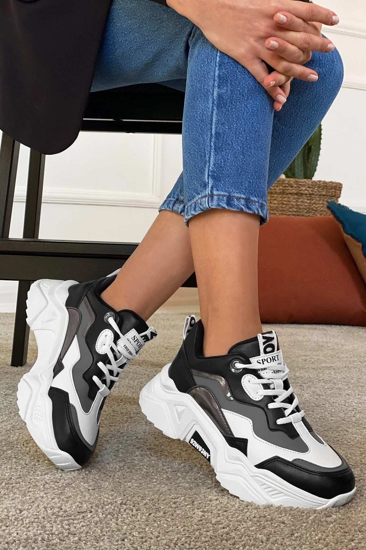 DARK SEER  Schwarz geräucherter Damen-Sneaker