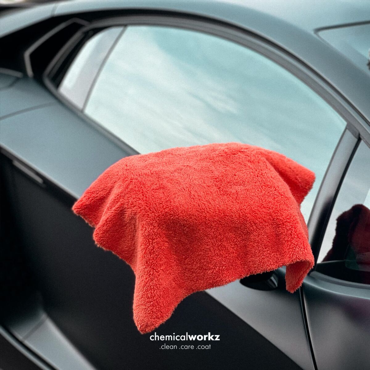 chemicalworkz Edgeless Soft Touch Towel 500GSM Orange Poliertuch 40×40cm