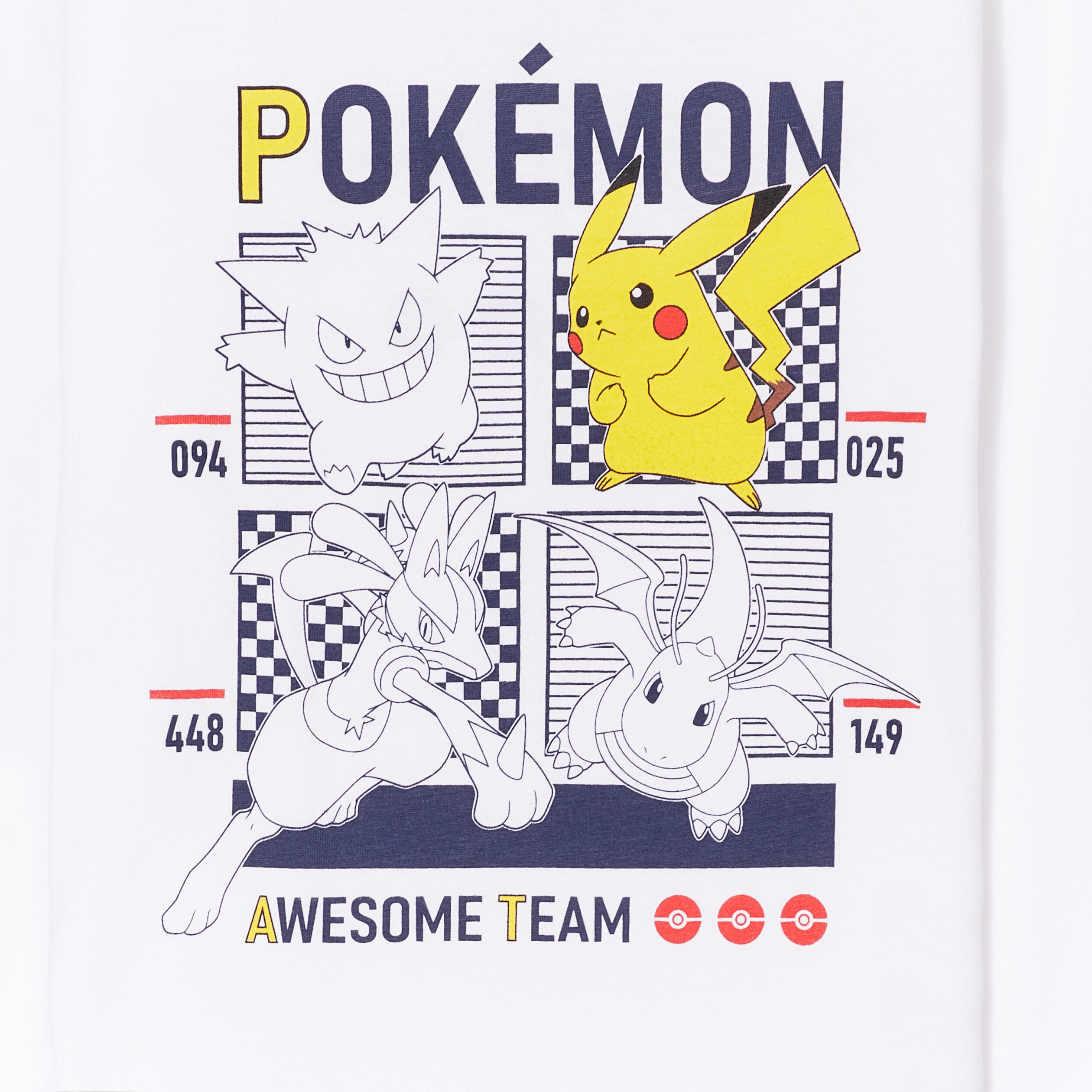 T-shirt col bord-côte Pokémon blanc garçon | La Halle