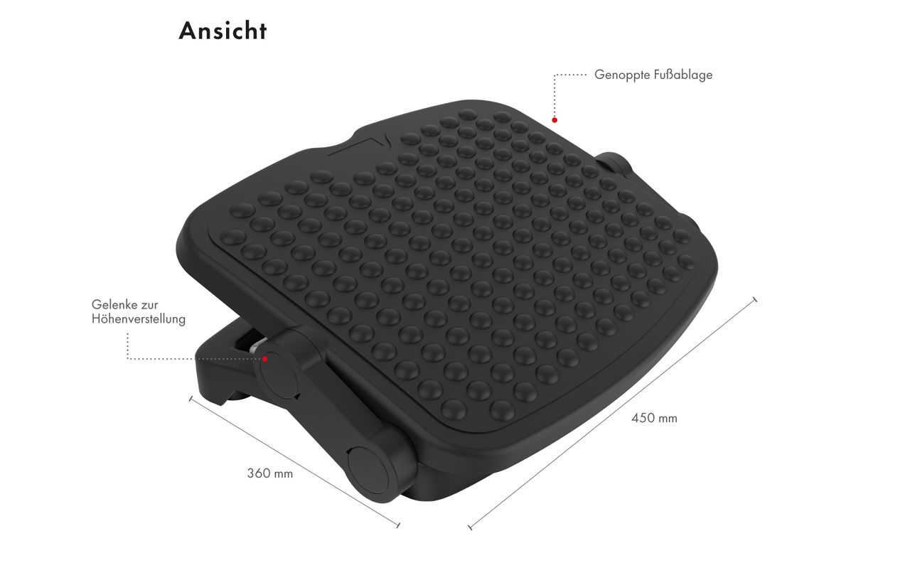 ICY BOX IB-EWA111-FT, Ergonomische Fußstütze