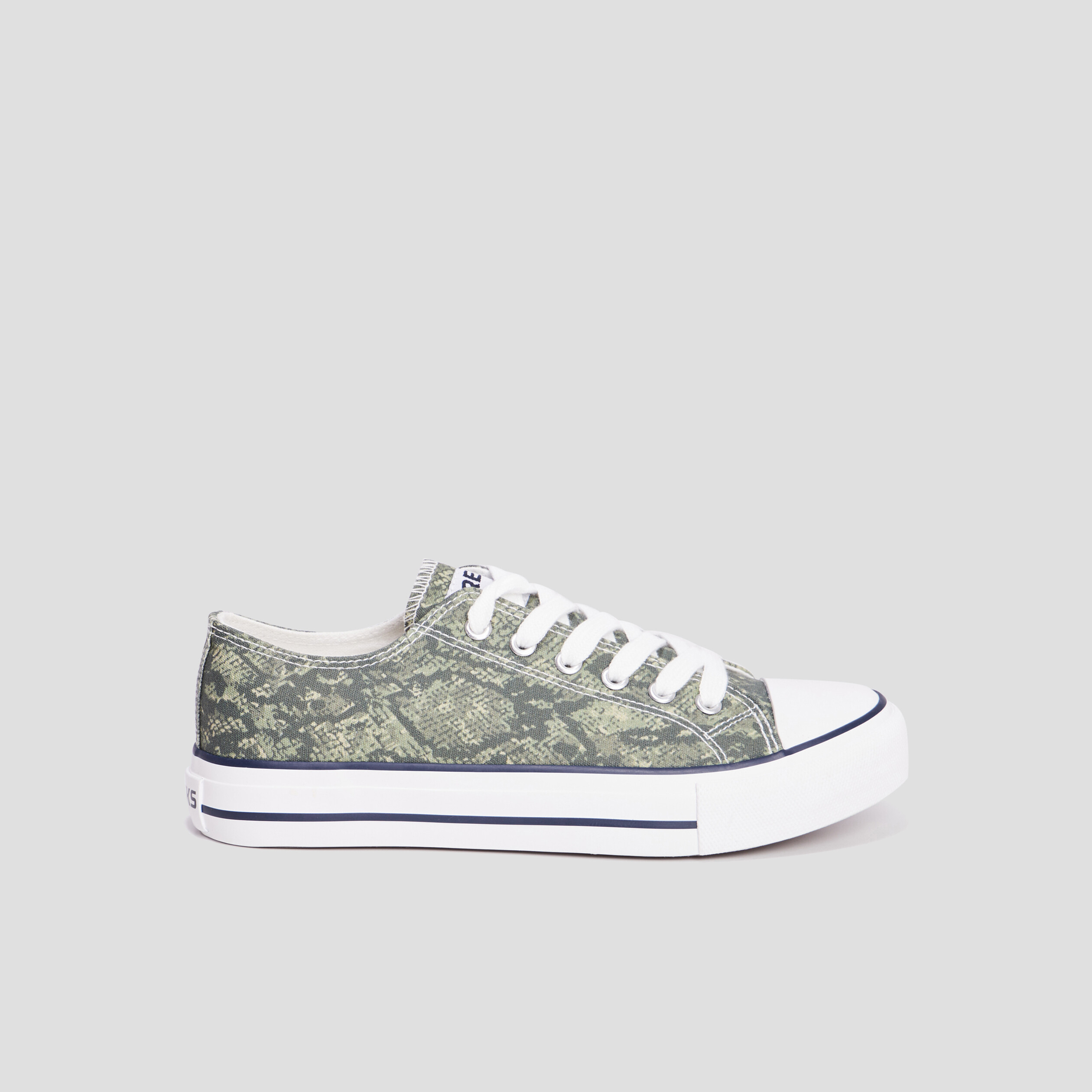 Tennis en toile à lacets Creeks vert foncé femme | La Halle