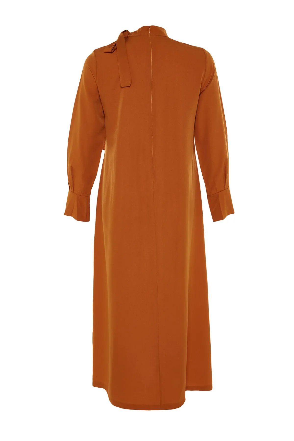 Trendyol Modest  Gewebtes Kleid mit Zimtkragen und Bindedetail TCTSS23EB00283
