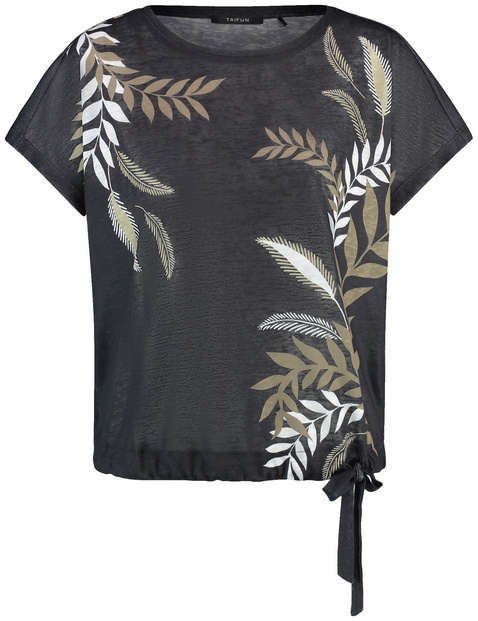 Legeres Shirt mit Saum-Tunnelzug